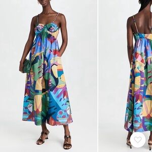 Farm Rio Tropical Scenario Sleeveless Maxi Dress